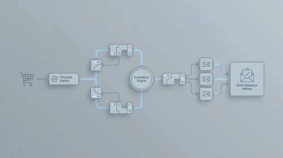 abandoned cart email sequence workflow