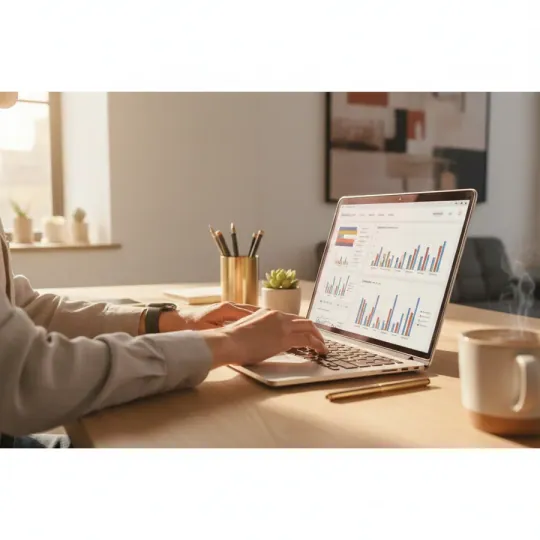 Marketer Analyzing Email Conversion Metrics