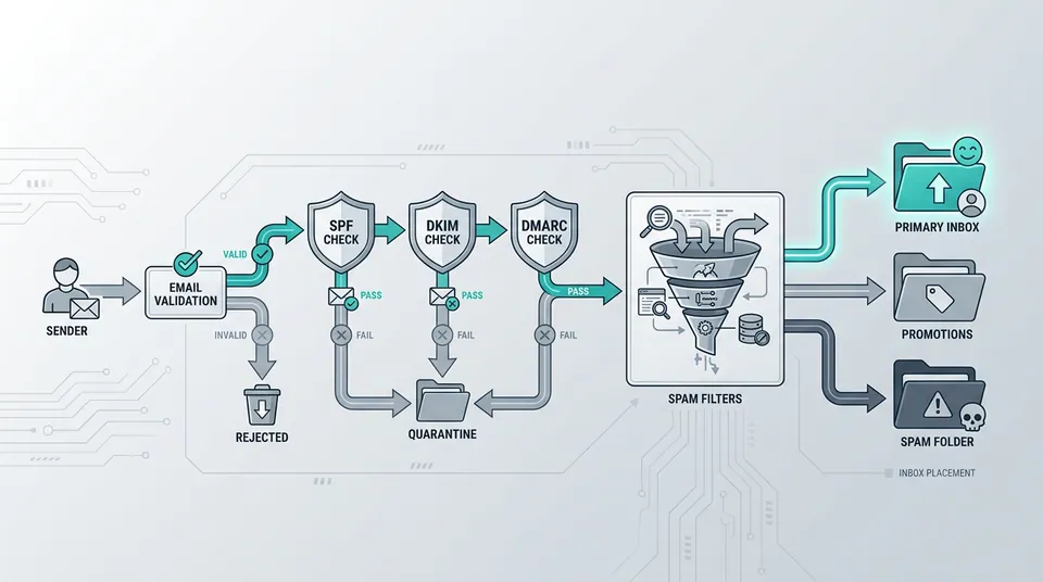 email deliverability process diagram