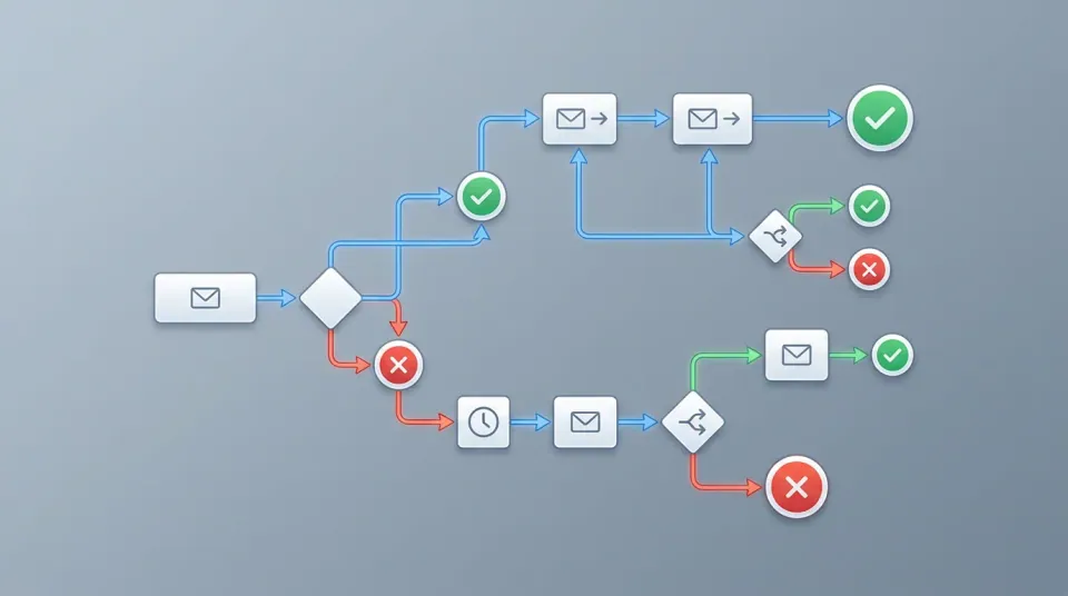 Email re-engagement sequence workflow diagram
