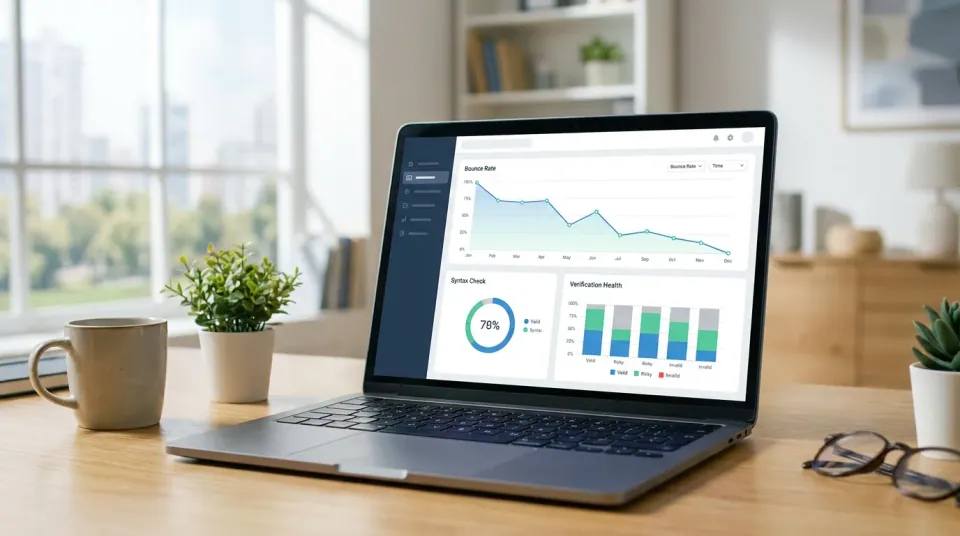 Email verification and spam trap detection dashboard