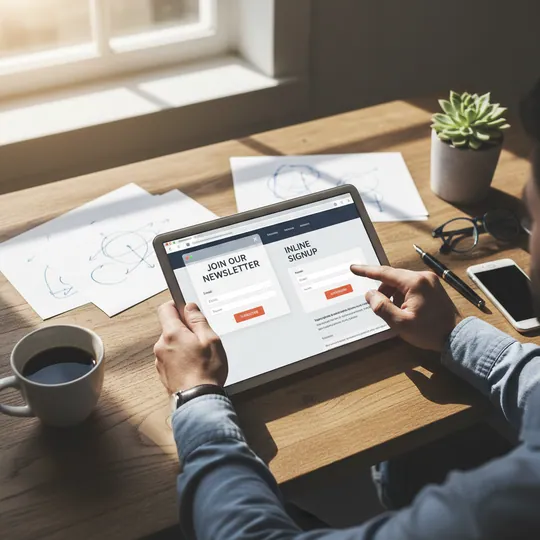 sendgrove popup vs inline email signup forms inline b